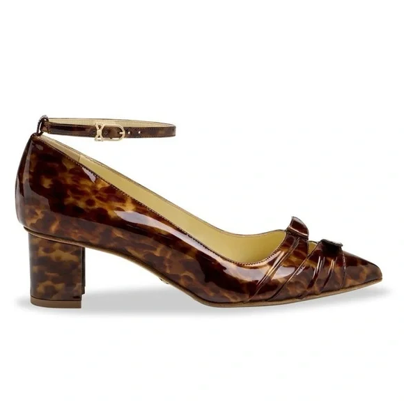 Sarah Flint Madison Perfect Block Heel 50mm Tortoise | Never Worn - Picture 1 of 5